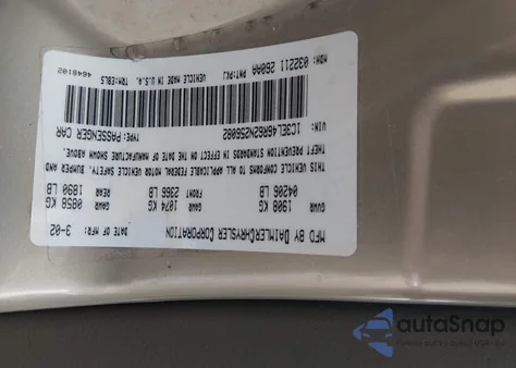 2002 Chrysler Sebring Lx/Lx Plus z USA, uszkodzony, nr VIN 1C3EL46R62N256082